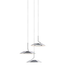 Koncept Inc RYP-C3-SW-CRM - Royyo Pendant (Circular with 3 pendants), Chrome, Matte White Canopy